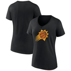 Black Phoenix Suns Women's Alternate Logo V-Neck T-Shirt | NBA