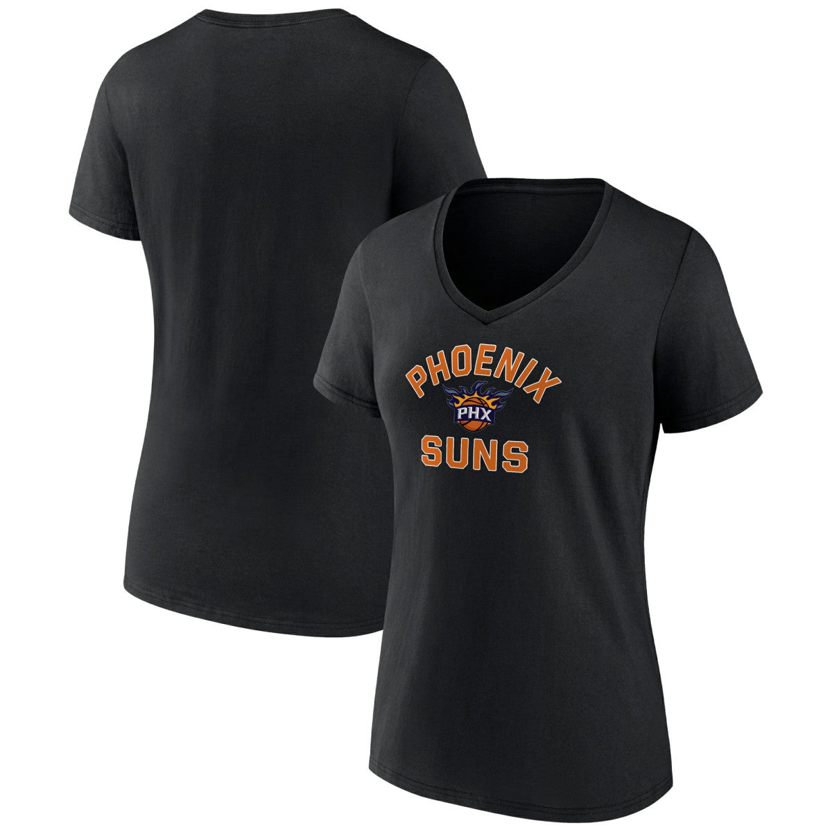 Black Phoenix Suns Women's Overtime Team V-Neck T-Shirt | NBA