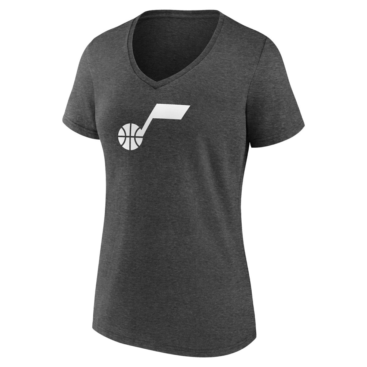 Charcoal Utah Jazz Women's Logo V-Neck T-Shirt | NBA