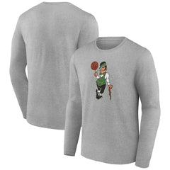 Gray Boston Celtics Alternate Logo Long Sleeve T-Shirt | NBA