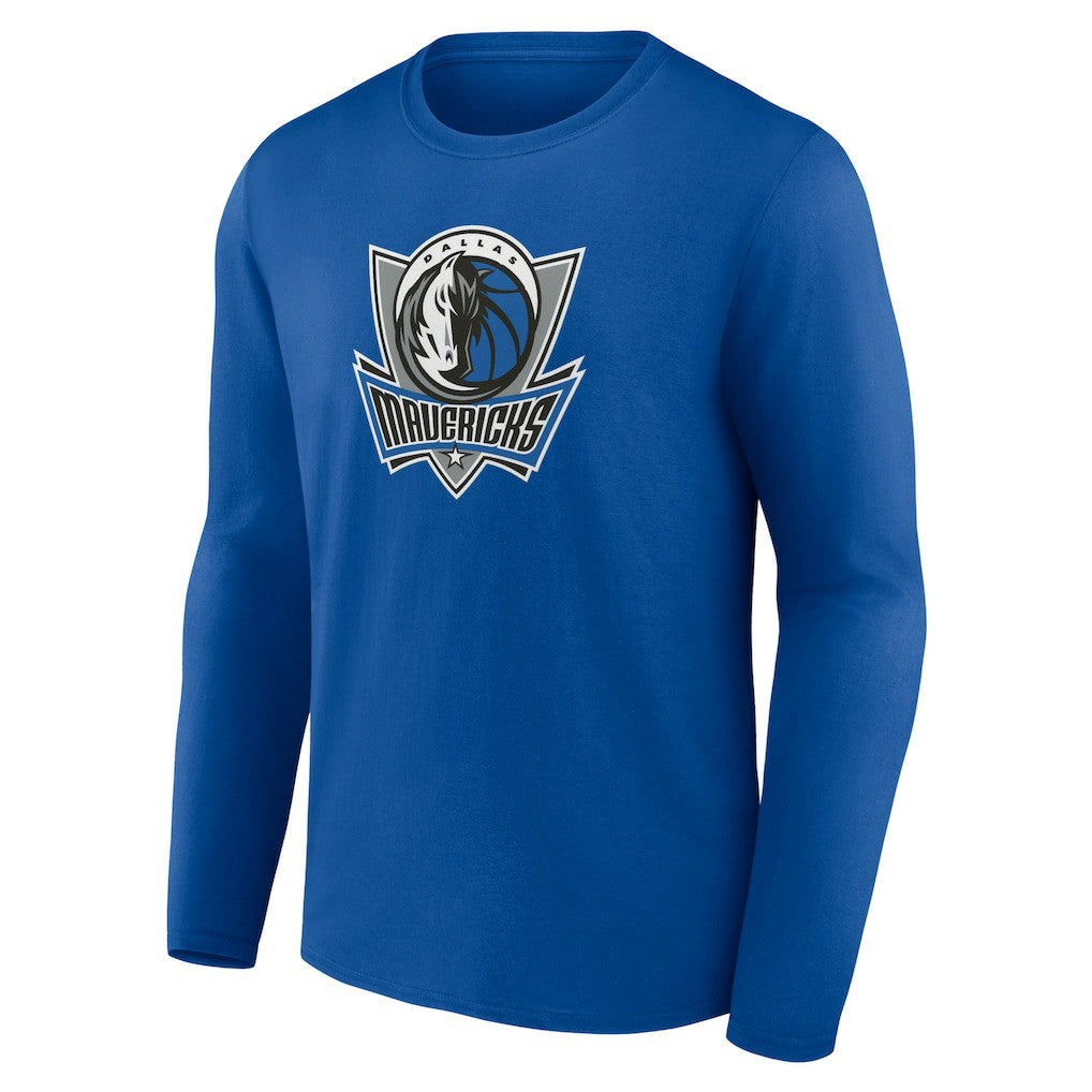 Royal Dallas Mavericks Alternate Logo Long Sleeve T-Shirt sale | NBA