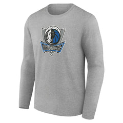 Gray Dallas Mavericks Alternate Logo Long Sleeve T-Shirt sale | NBA
