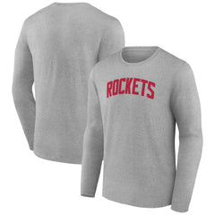 Gray Houston Rockets Alternate Logo Long Sleeve T-Shirt | NBA
