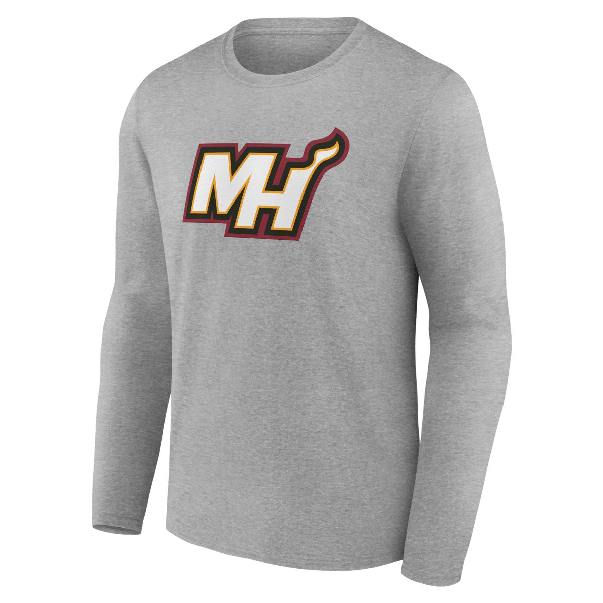 Gray Miami Heat Alternate Logo Long Sleeve T-Shirt | NBA