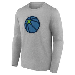 Gray Minnesota Timberwolves Alternate Logo Long Sleeve T-Shirt | NBA