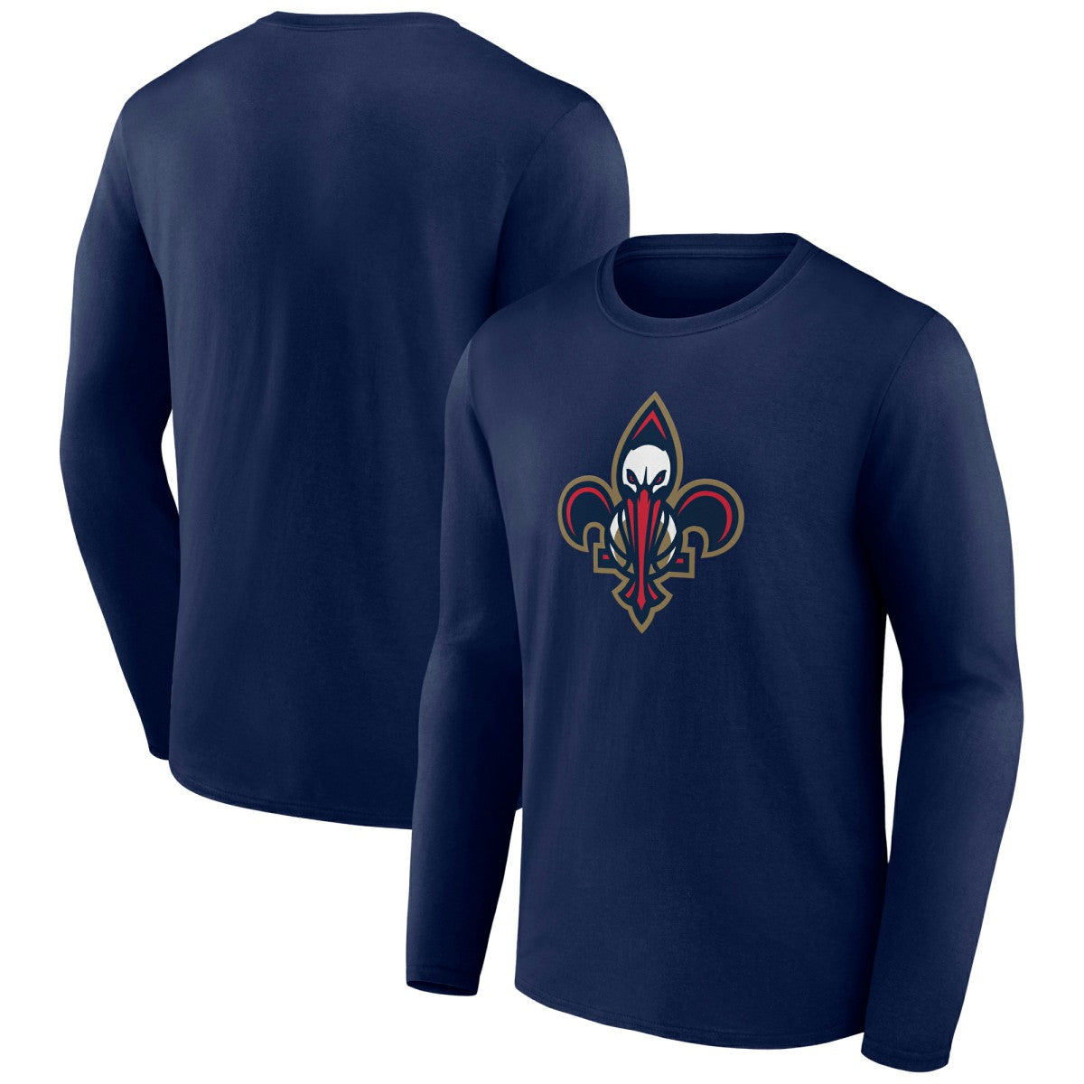 Navy New Orleans Pelicans Alternate Logo Long Sleeve T-Shirt | NBA