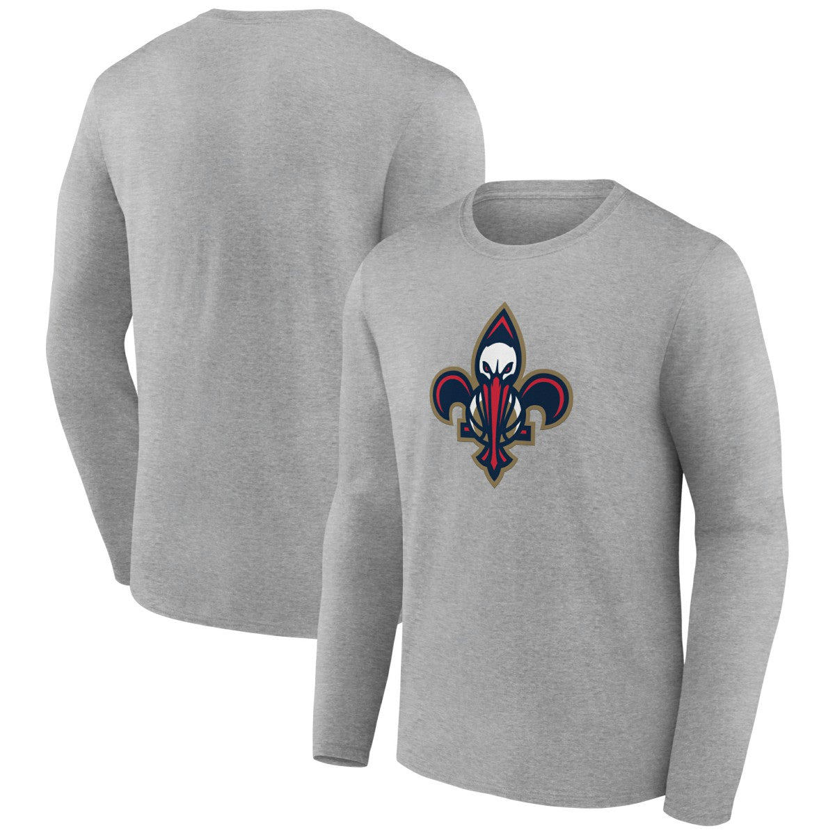 Gray New Orleans Pelicans Alternate Logo Long Sleeve T-Shirt | NBA