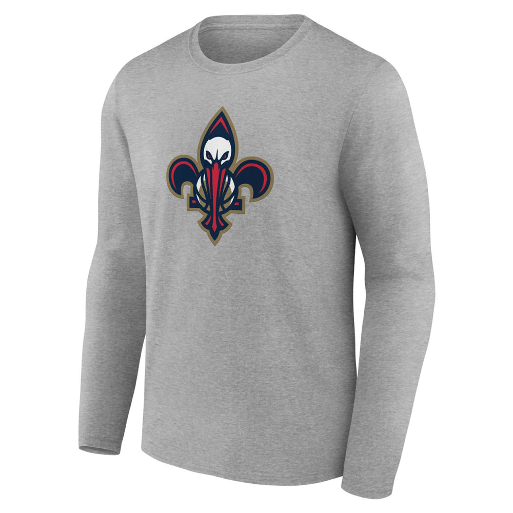 Gray New Orleans Pelicans Alternate Logo Long Sleeve T-Shirt | NBA