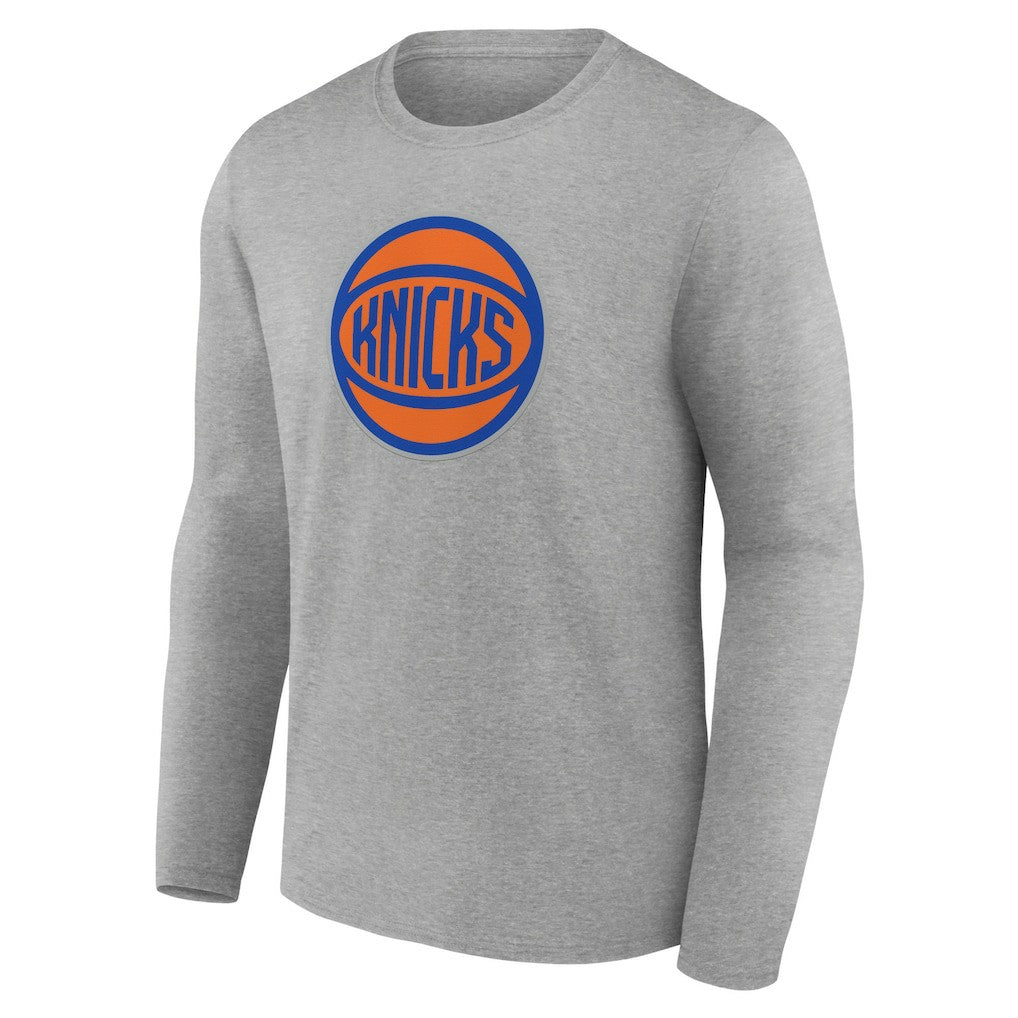 Gray New York Knicks Alternate Logo Long Sleeve T-Shirt | NBA