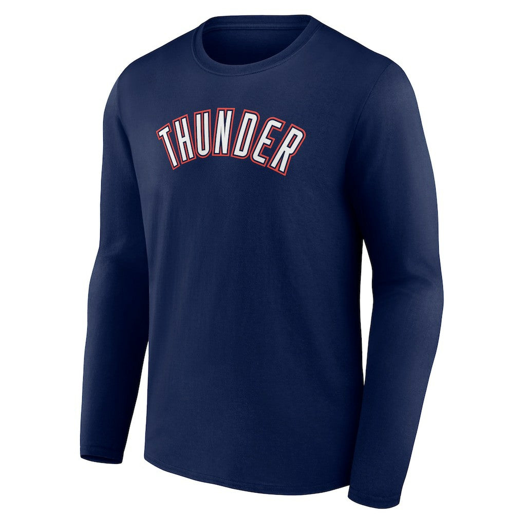 Navy Oklahoma City Thunder Alternate Logo Long Sleeve T-Shirt | NBA