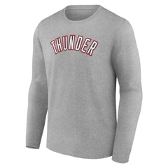 Gray Oklahoma City Thunder Alternate Logo Long Sleeve T-Shirt | NBA