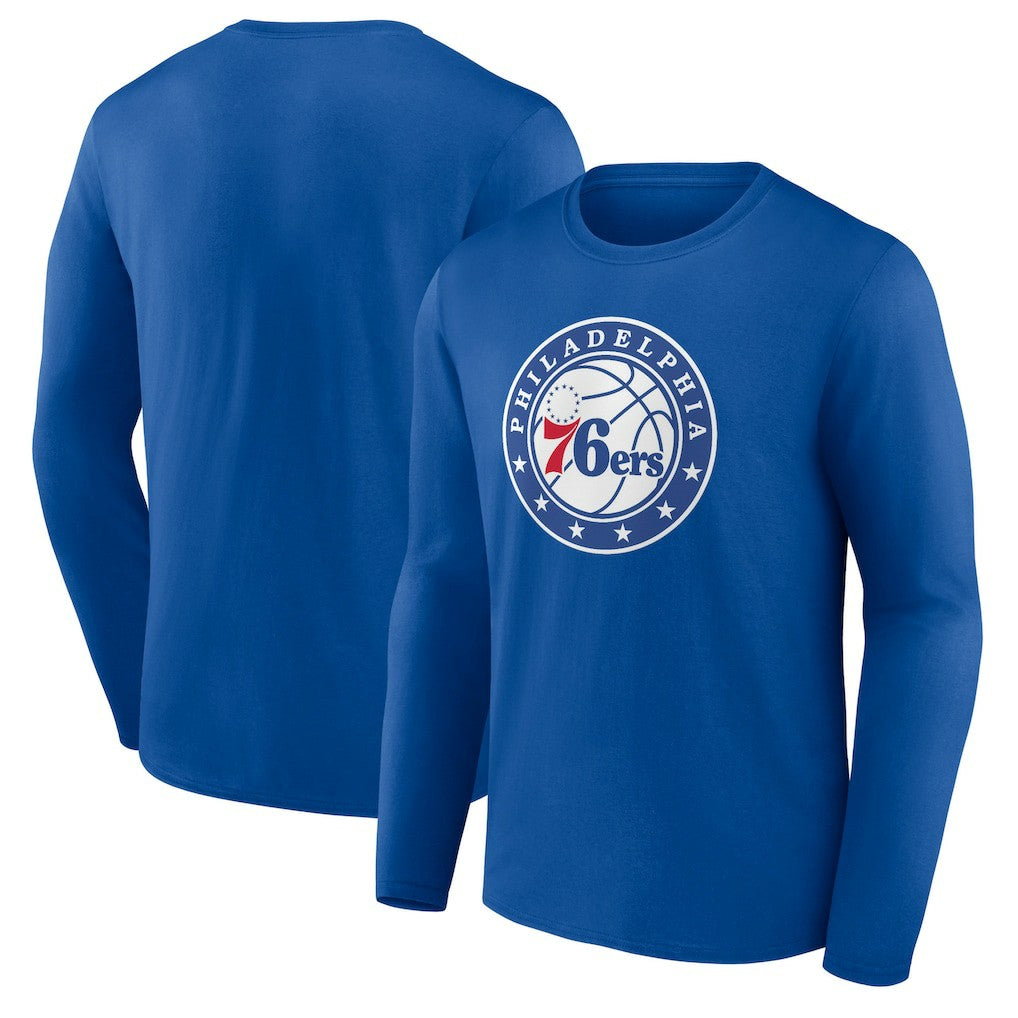 Royal Philadelphia 76ers Alternate Logo Long Sleeve T-Shirt | NBA