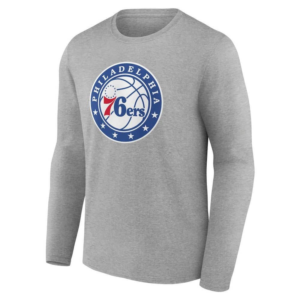 Gray Philadelphia 76ers Alternate Logo Long Sleeve T-Shirt | NBA