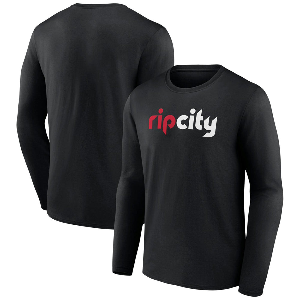 Black Portland Trail Blazers Alternate Logo Long Sleeve T-Shirt | NBA