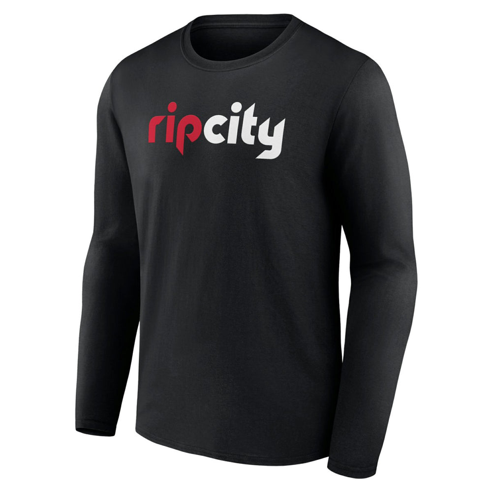 Black Portland Trail Blazers Alternate Logo Long Sleeve T-Shirt | NBA