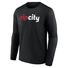 Black Portland Trail Blazers Alternate Logo Long Sleeve T-Shirt | NBA