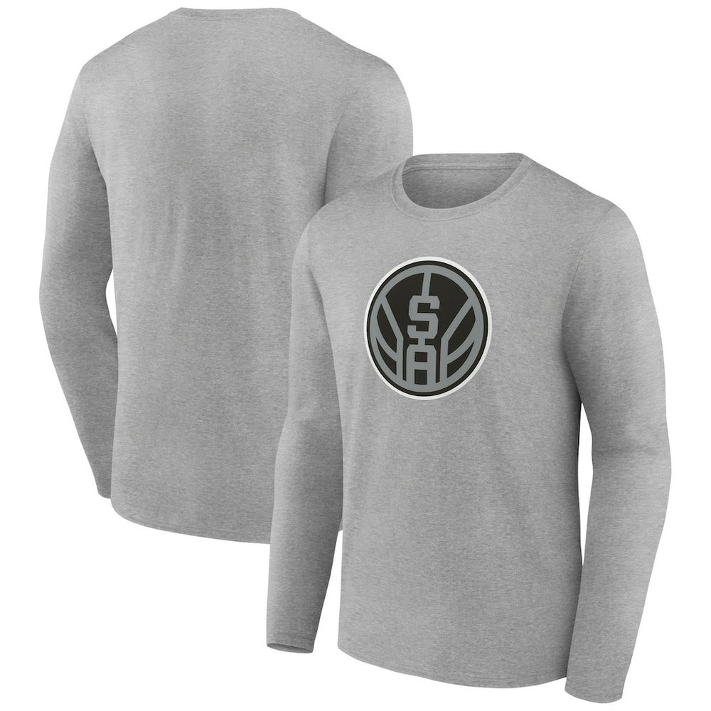 Gray San Antonio Spurs Alternate Logo Long Sleeve T-Shirt | NBA