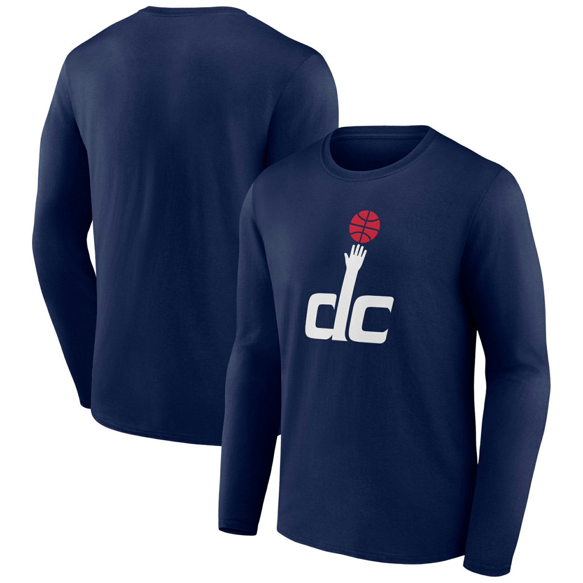 Navy Washington Wizards Alternate Logo Long Sleeve T-Shirt | NBA