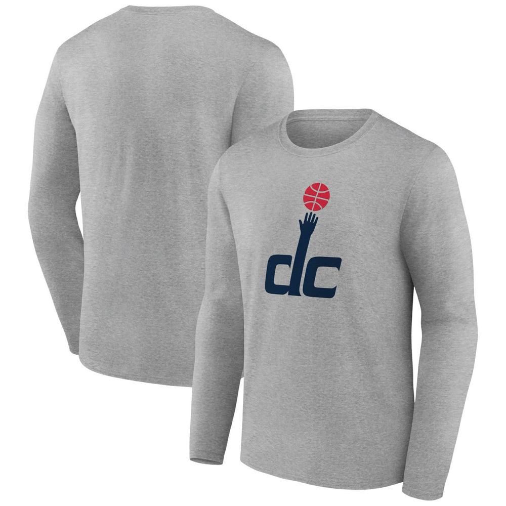 Gray Washington Wizards Alternate Logo Long Sleeve T-Shirt | NBA