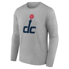 Gray Washington Wizards Alternate Logo Long Sleeve T-Shirt | NBA