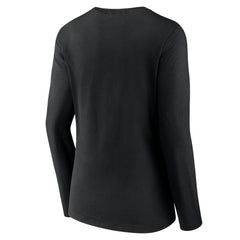 Black Chicago Bulls Women's Alternate Logo V-Neck Long Sleeve T-Shirt sale | NBA