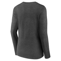 Charcoal Utah Jazz Women's Alternate Logo V-Neck Long Sleeve T-Shirt | NBA
