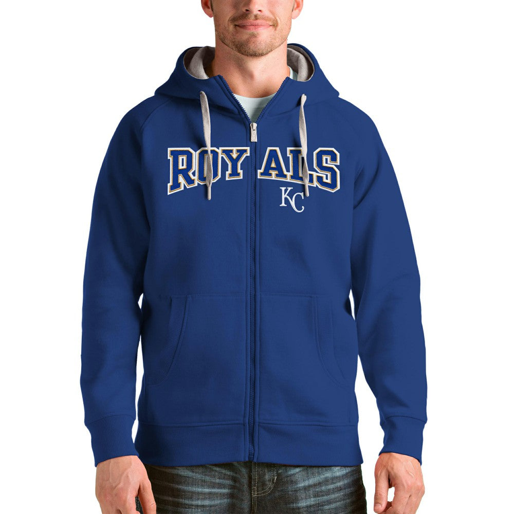 Kansas City Royals Antigua Team Logo Victory Full-Zip Hoodie - MLB Hoodies