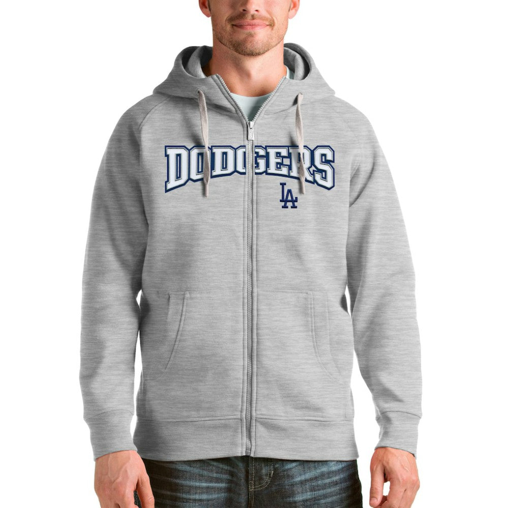 Los Angeles Dodgers Antigua Team Logo Victory Full-Zip Hoodie - MLB Hoodies