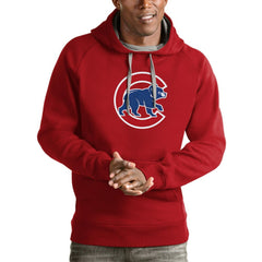 Chicago Cubs Antigua Victory Pullover Team Logo Hoodie - MLB Hoodies