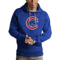 Chicago Cubs Antigua Victory Pullover Team Logo Hoodie - MLB Hoodies
