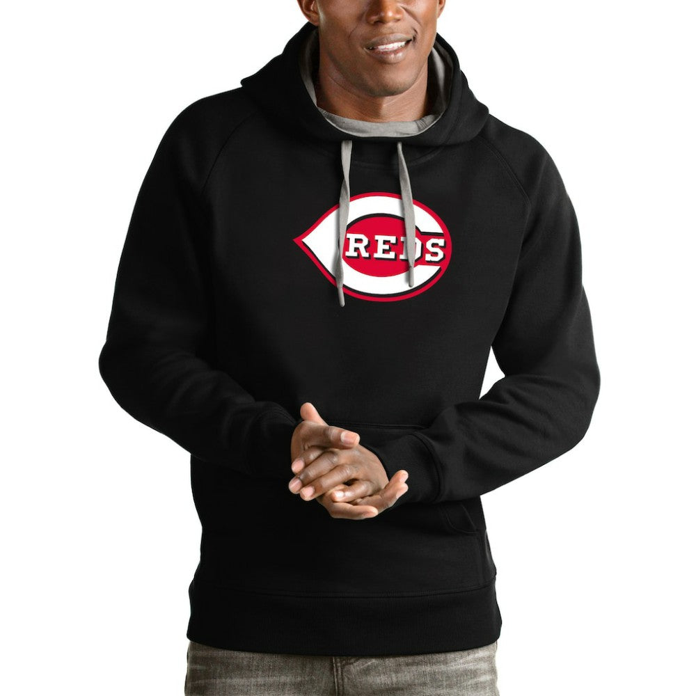 Cincinnati Reds Antigua Victory Pullover Team Logo Hoodie - MLB Hoodies