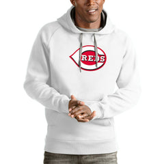 Cincinnati Reds Antigua Victory Pullover Team Logo Hoodie - MLB Hoodies