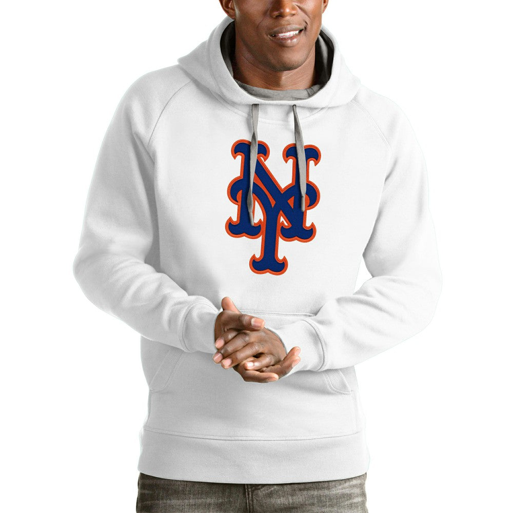 New York Mets Antigua Victory Pullover Team Logo Hoodie - MLB Hoodies