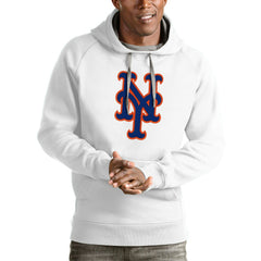 New York Mets Antigua Victory Pullover Team Logo Hoodie - MLB Hoodies