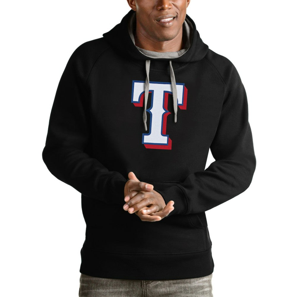 Texas Rangers Antigua Victory Pullover Team Logo Hoodie - MLB Hoodies