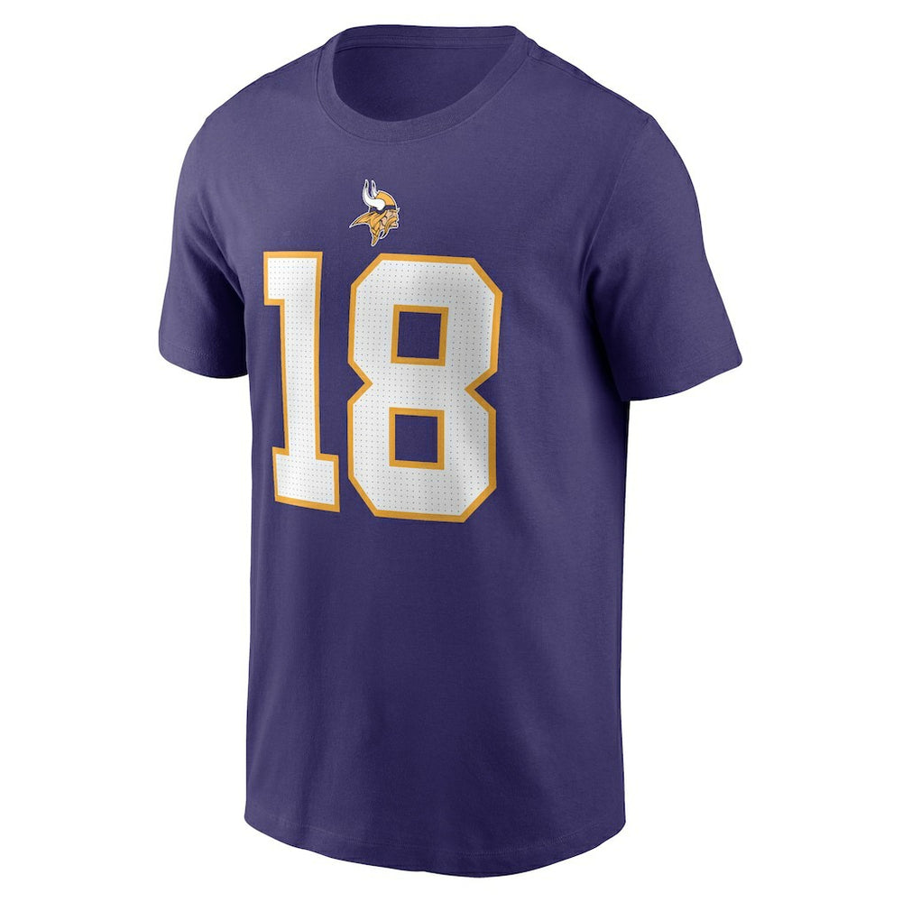 Minnesota Vikings Justin Jefferson  Classic Player Name & Number T-Shirt | NFL Sale