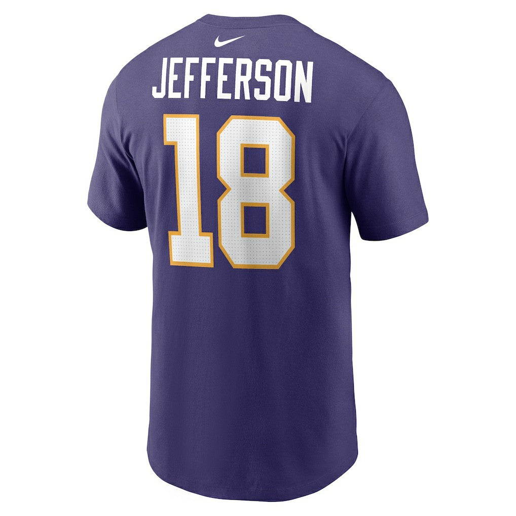 Minnesota Vikings Justin Jefferson  Classic Player Name & Number T-Shirt | NFL Sale