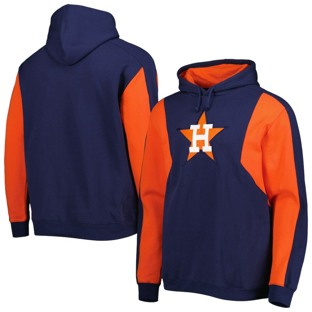 Houston Astros Mitchell & Ness Colorblocked Fleece Pullover Hoodie - MLB Hoodies