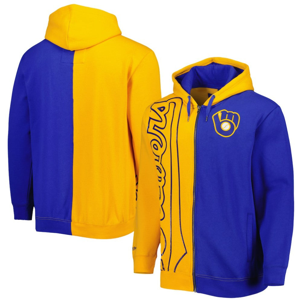 Milwaukee Brewers Mitchell & Ness Fleece Full-Zip Hoodie - MLB Hoodies