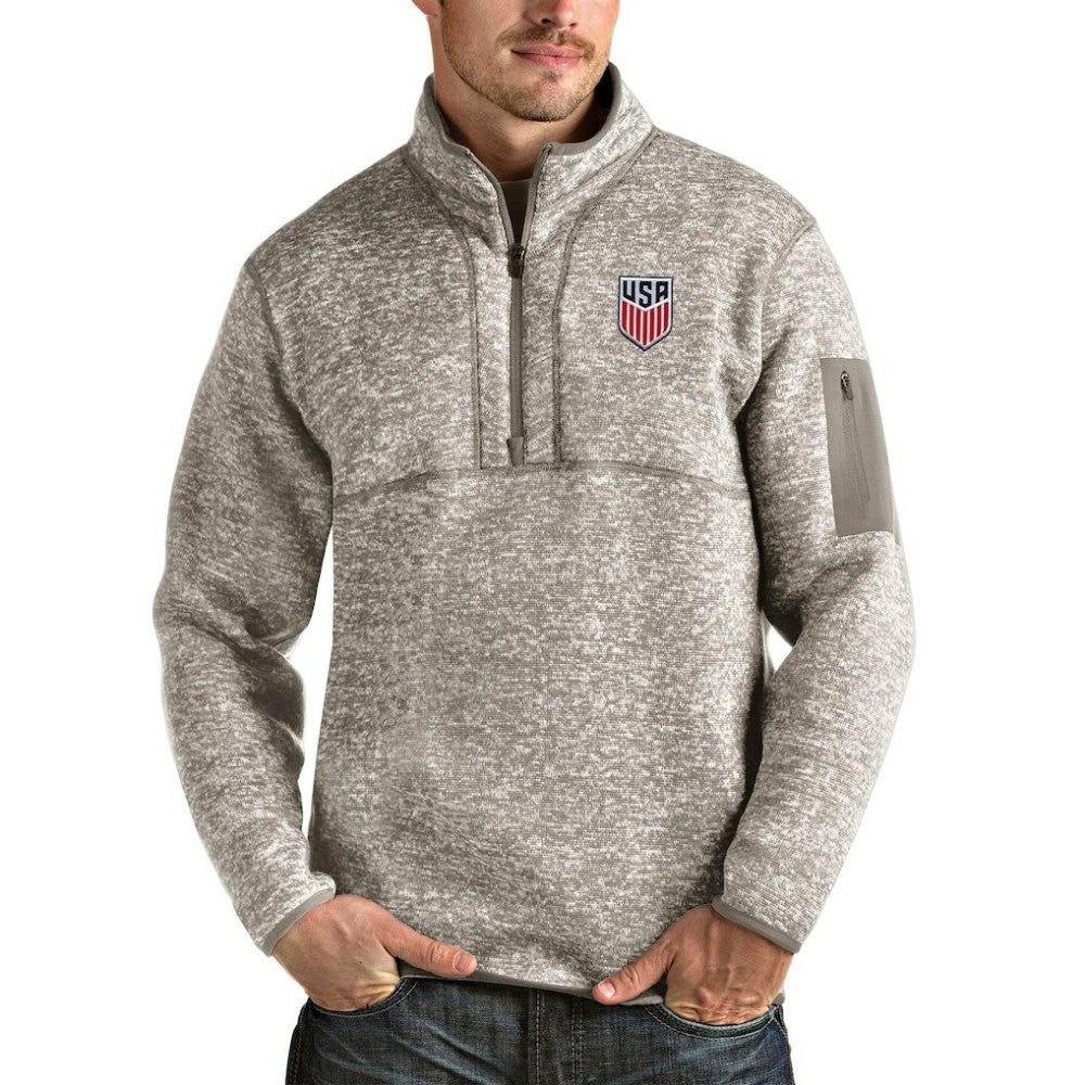 USMNT Antigua Fortune Quarter-Zip Pullover Jacket