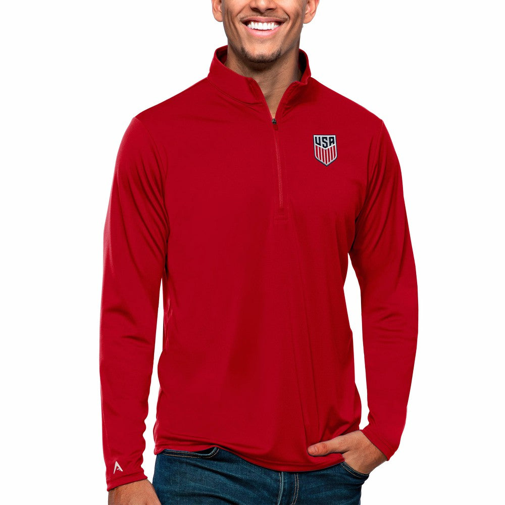 USMNT Antigua Tribute Quarter-Zip Pullover Top