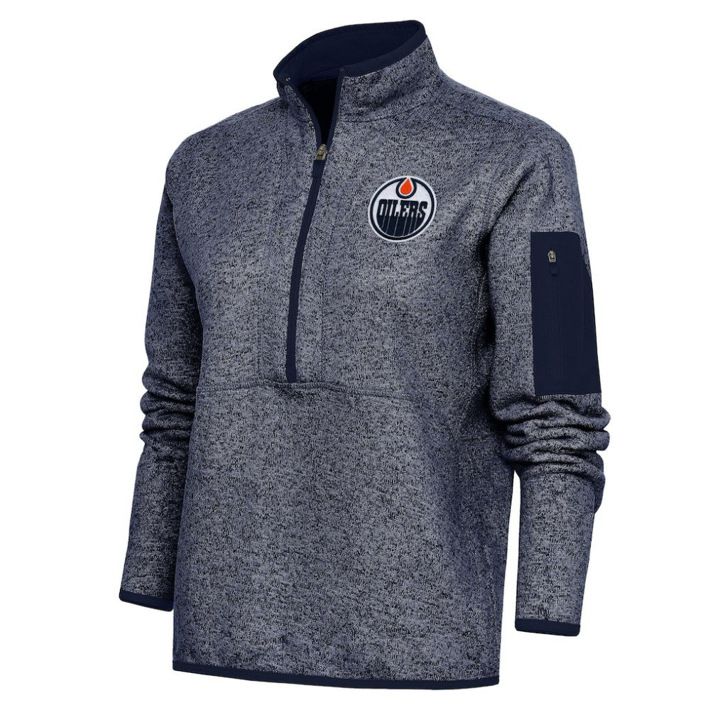 Edmonton Oilers Antigua Women's Team Logo Fortune Quarter-Zip Jacket -  NHL Jackets