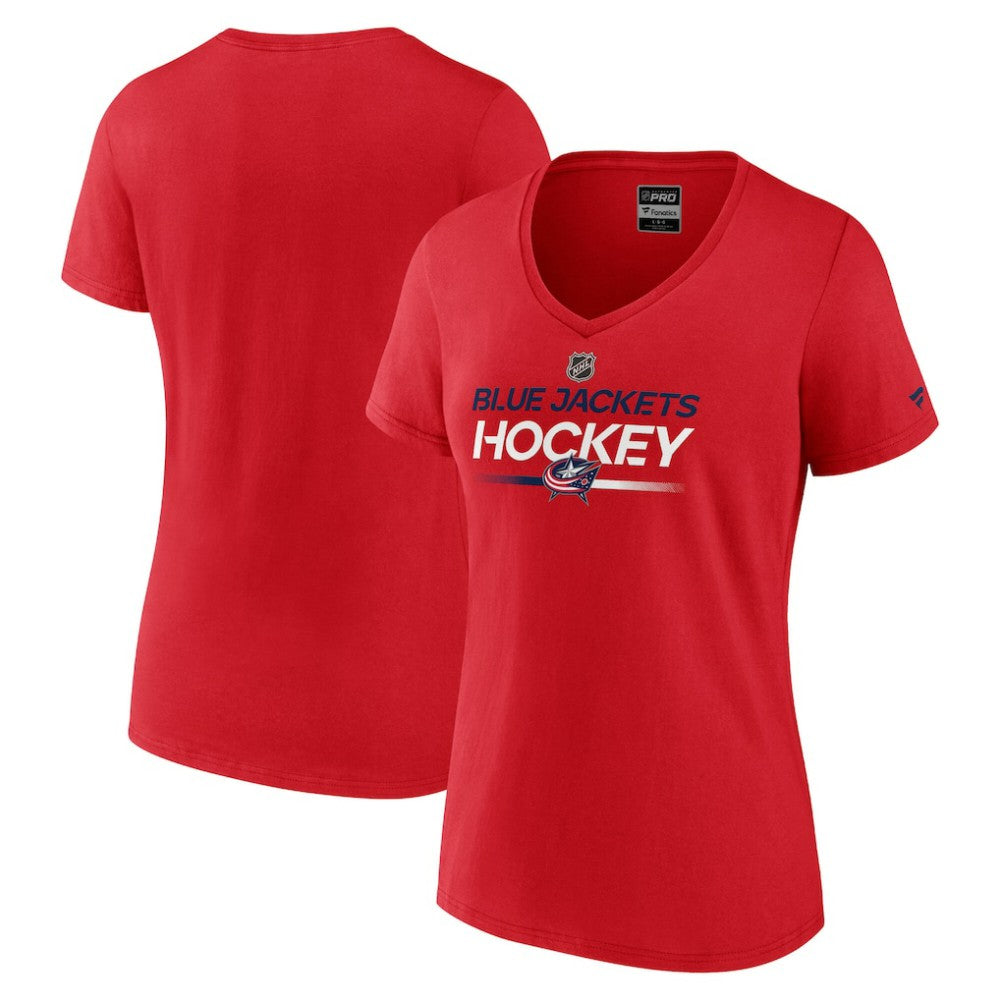 Columbus Blue Jackets Fanatics Women's Authentic Pro Primary V-Neck T-Shirt -  NHL T-shirts