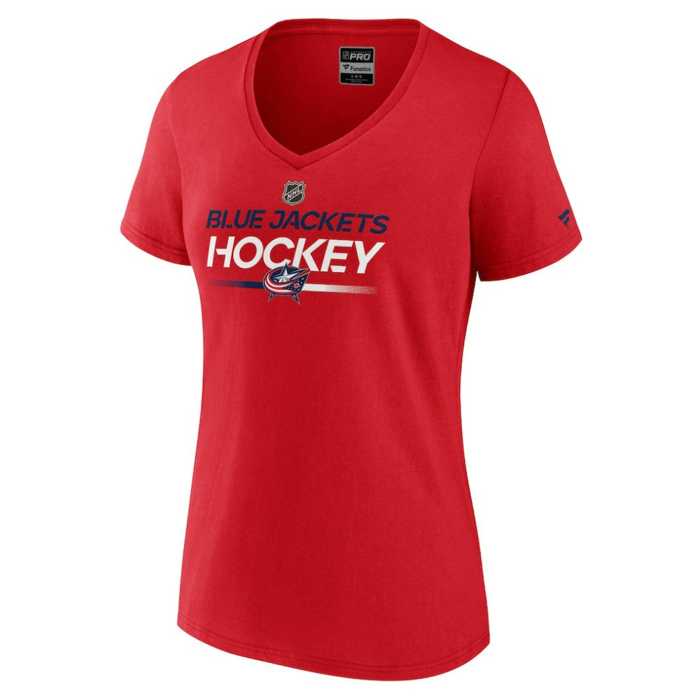 Columbus Blue Jackets Fanatics Women's Authentic Pro Primary V-Neck T-Shirt -  NHL T-shirts