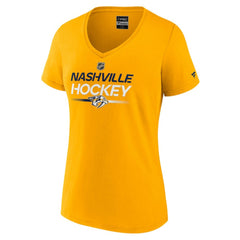 Nashville Predators Fanatics Women's Authentic Pro Primary V-Neck T-Shirt -  NHL T-shirts