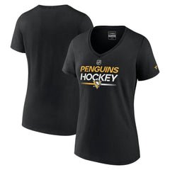 Pittsburgh Penguins Fanatics Women's Authentic Pro V-Neck T-Shirt -  NHL T-shirts