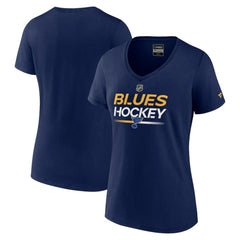 St. Louis Blues Fanatics Women's Authentic Pro V-Neck T-Shirt -  NHL T-shirts