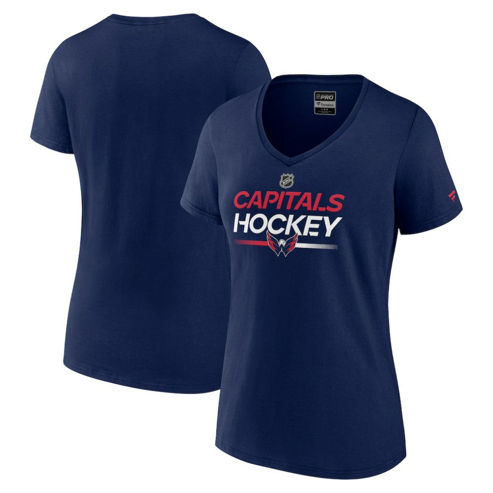 Washington Capitals Fanatics Women's Authentic Pro V-Neck T-Shirt -  NHL T-shirts