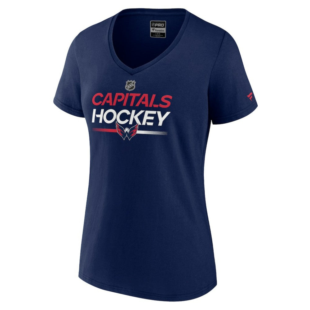 Washington Capitals Fanatics Women's Authentic Pro V-Neck T-Shirt -  NHL T-shirts