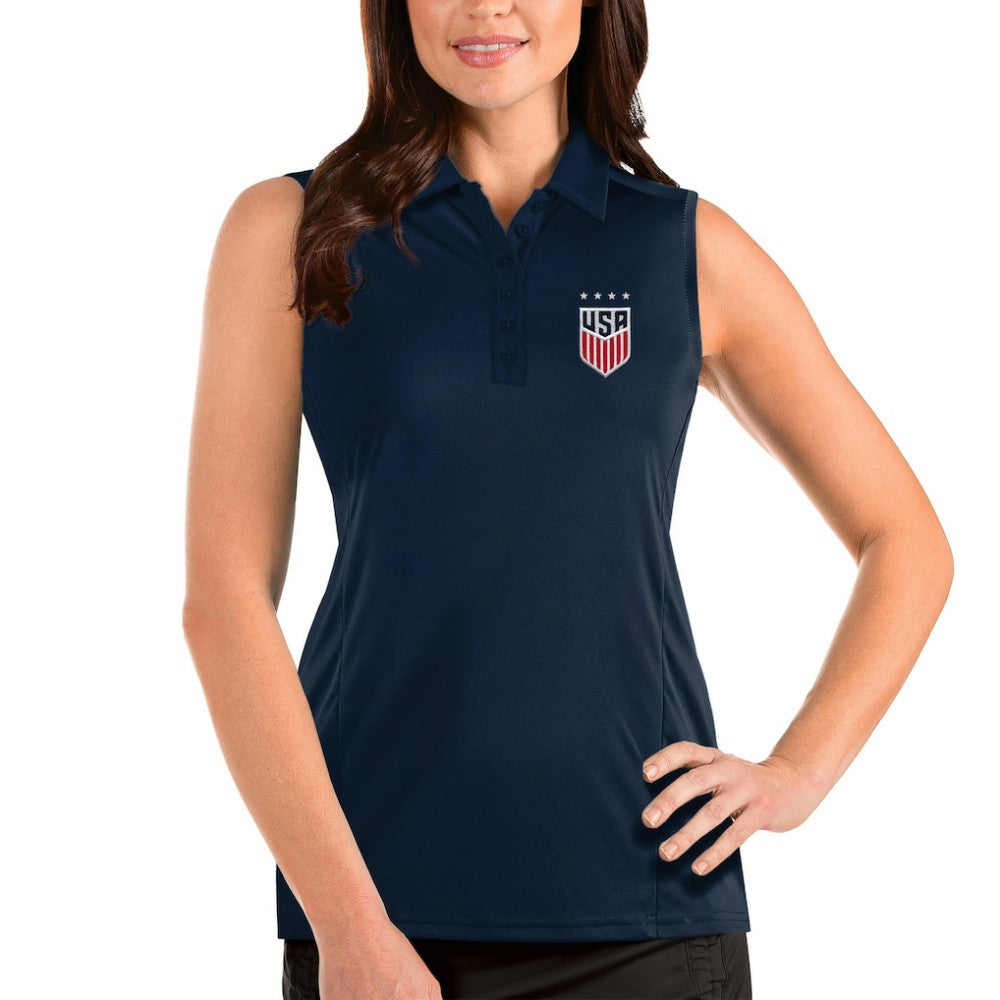 USWNT Antigua Women's Tribute Sleeveless Polo